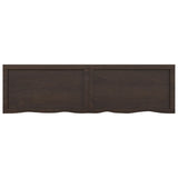 NNEVL Wall Shelf Dark Grey 140x40x(2-4) cm Treated Solid Wood Oak