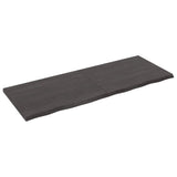 NNEVL Wall Shelf Dark Grey 160x60x(2-4) cm Treated Solid Wood Oak