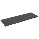 NNEVL Wall Shelf Dark Grey 180x60x(2-4) cm Treated Solid Wood Oak