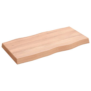 NNEVL Table Top Light Brown 80x40x(2-6) cm Treated Solid Wood Live Edge
