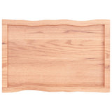 NNEVL Table Top Light Brown 80x50x(2-4) cm Treated Solid Wood Live Edge