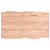 NNEVL Table Top Light Brown 100x60x2 cm Treated Solid Wood Oak Live Edge