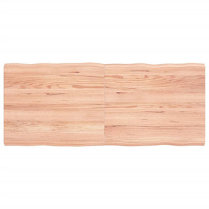 NNEVL Table Top Light Brown 120x50x(2-4)cm Treated Solid Wood Live Edge