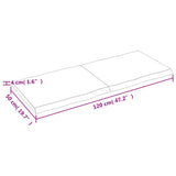 NNEVL Table Top Light Brown 120x50x(2-4)cm Treated Solid Wood Live Edge
