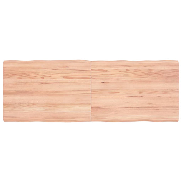 NNEVL Table Top Light Brown 140x50x(2-4)cm Treated Solid Wood Live Edge
