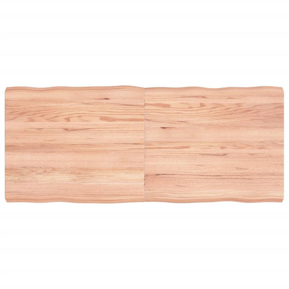 NNEVL Table Top Light Brown 140x60x(2-6)cm Treated Solid Wood Live Edge