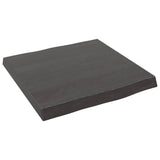 NNEVL Table Top Dark Grey 40x40x(2-4) cm Treated Solid Wood Live Edge
