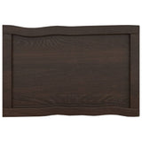 NNEVL Table Top Dark Grey 60x40x(2-4) cm Treated Solid Wood Live Edge