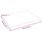 NNEVL Table Top Dark Grey 60x50x(2-4) cm Treated Solid Wood Live Edge