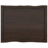 NNEVL Table Top Dark Grey 80x60x(2-4) cm Treated Solid Wood Live Edge