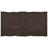 NNEVL Table Top Dark Grey 120x60x6 cm Treated Solid Wood Oak Live Edge