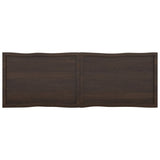 NNEVL Table Top Dark Grey 180x60x4 cm Treated Solid Wood Oak Live Edge