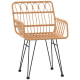 NNEVL 9 Piece Garden Dining Set Poly Rattan