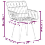 NNEVL 7 Piece Garden Dining Set Black Poly Rattan