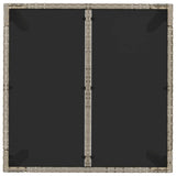 NNEVL 3 Piece Garden Dining Set with Cushions Grey Poly Rattan