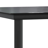 NNEVL 7 Piece Garden Dining Set with Cushions Black and Grey Poly Rattan