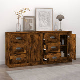NNEVL Sideboards 2 pcs Smoked Oak Engineered Wood