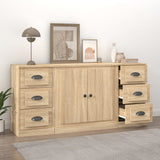 NNEVL Sideboards 3 pcs Sonoma Oak Engineered Wood