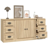 NNEVL Sideboards 3 pcs Sonoma Oak Engineered Wood