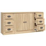 NNEVL Sideboards 3 pcs Sonoma Oak Engineered Wood