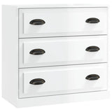NNEVL Sideboards 2 pcs High Gloss White Engineered Wood