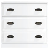 NNEVL Sideboards 2 pcs High Gloss White Engineered Wood