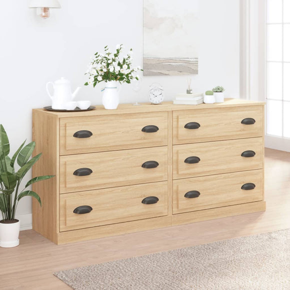NNEVL Sideboards 2 pcs Sonoma Oak Engineered Wood