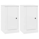 NNEVL Sideboards 3 pcs High Gloss White Engineered Wood