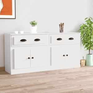 NNEVL Sideboards 2 pcs White Engineered Wood