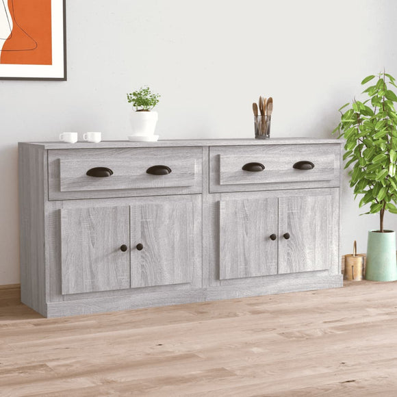 NNEVL Sideboards 2 pcs Grey Sonoma Engineered Wood
