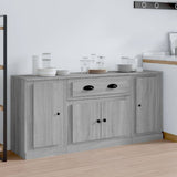 NNEVL Sideboards 3 pcs Grey Sonoma Engineered Wood