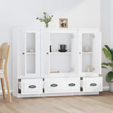 NNEVL Highboards 3 pcs White Engineered Wood