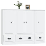 NNEVL Highboards 3 pcs White Engineered Wood