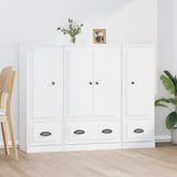 NNEVL Highboards 3 pcs White Engineered Wood