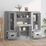 NNEVL Highboards 3 pcs Grey Sonoma Engineered Wood