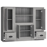 NNEVL Highboards 3 pcs Grey Sonoma Engineered Wood