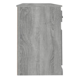 NNEVL Desk with Cabinet Grey Sonoma Engineered Wood