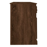 NNEVL Desk with Cabinet Brown Oak Engineered Wood