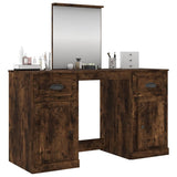 NNEVL Dressing Table with Mirror Smoked Oak 130x50x132.5 cm