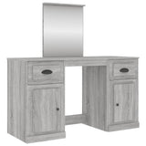 NNEVL Dressing Table with Mirror Grey Sonoma 130x50x132.5 cm