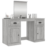 NNEVL Dressing Table with Mirror Grey Sonoma 130x50x132.5 cm