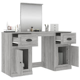 NNEVL Dressing Table with Mirror Grey Sonoma 130x50x132.5 cm