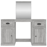 NNEVL Dressing Table with Mirror Grey Sonoma 130x50x132.5 cm