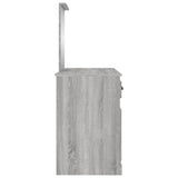 NNEVL Dressing Table with Mirror Grey Sonoma 130x50x132.5 cm