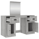 NNEVL Dressing Table with Mirror Grey Sonoma 130x50x132.5 cm