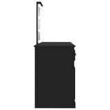 NNEVL Dressing Table with LED Black 130x50x132.5 cm