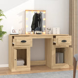 NNEVL Dressing Table with LED Sonoma Oak 130x50x132.5 cm