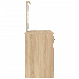 NNEVL Dressing Table with LED Sonoma Oak 130x50x132.5 cm