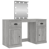 NNEVL Dressing Table with LED Grey Sonoma 130x50x132.5 cm