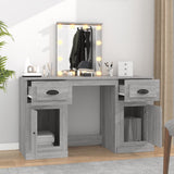 NNEVL Dressing Table with LED Grey Sonoma 130x50x132.5 cm
